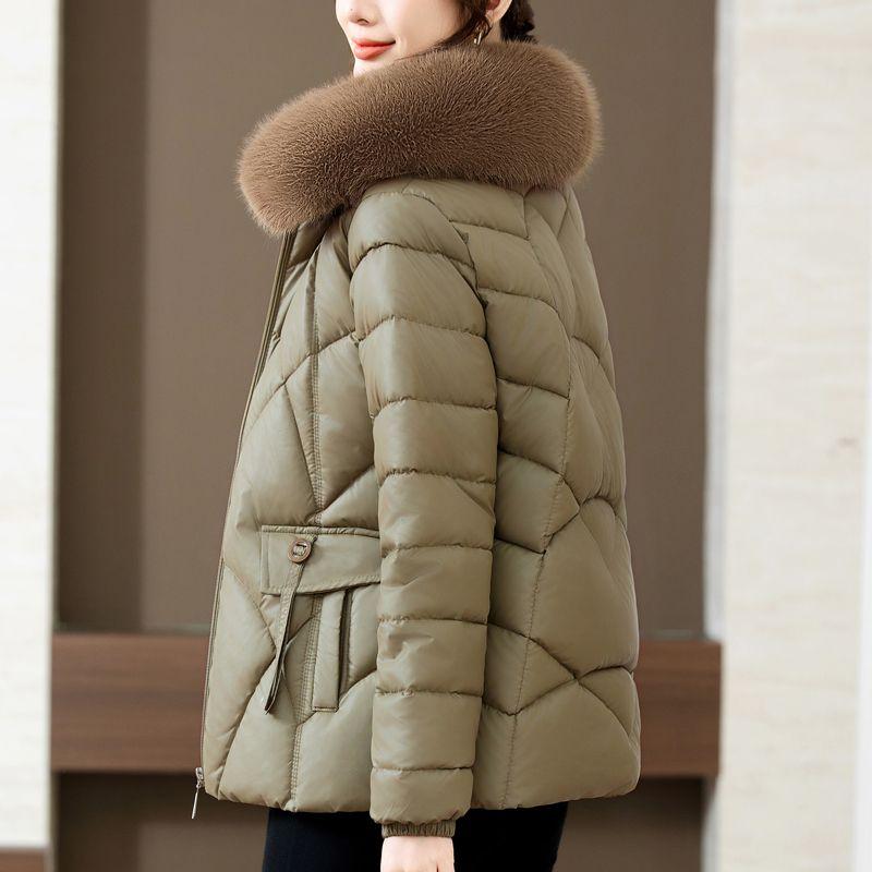 Кожаное хлопковое пальто, зимняя модная толстая и теплая хлопковая куртка, свободное пальто большого размера из хлопка для женщин