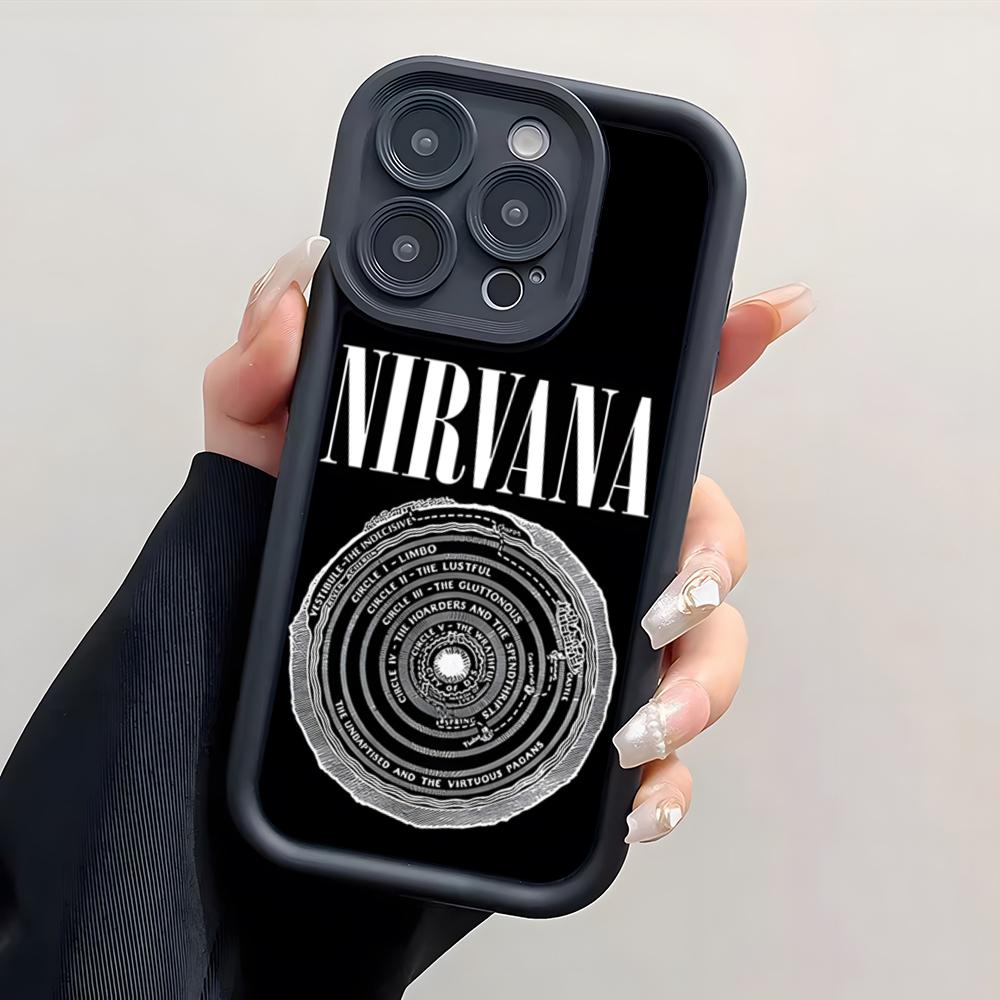 Чехол для телефона Rock Band N-Nirvana Для IPhone 17 Pro Max 15 Pro 16 14 Plus 12 13 Mini 11 Pro Ударопрочный чехол