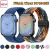 Нейлоновый магнитный регулируемый ремешок для Apple Watch Strap Ultra2 49/45/44/41/40/38 мм Сменные ремешки для умных часов Apple Watch Band 9 8 7 6 5 4 SE