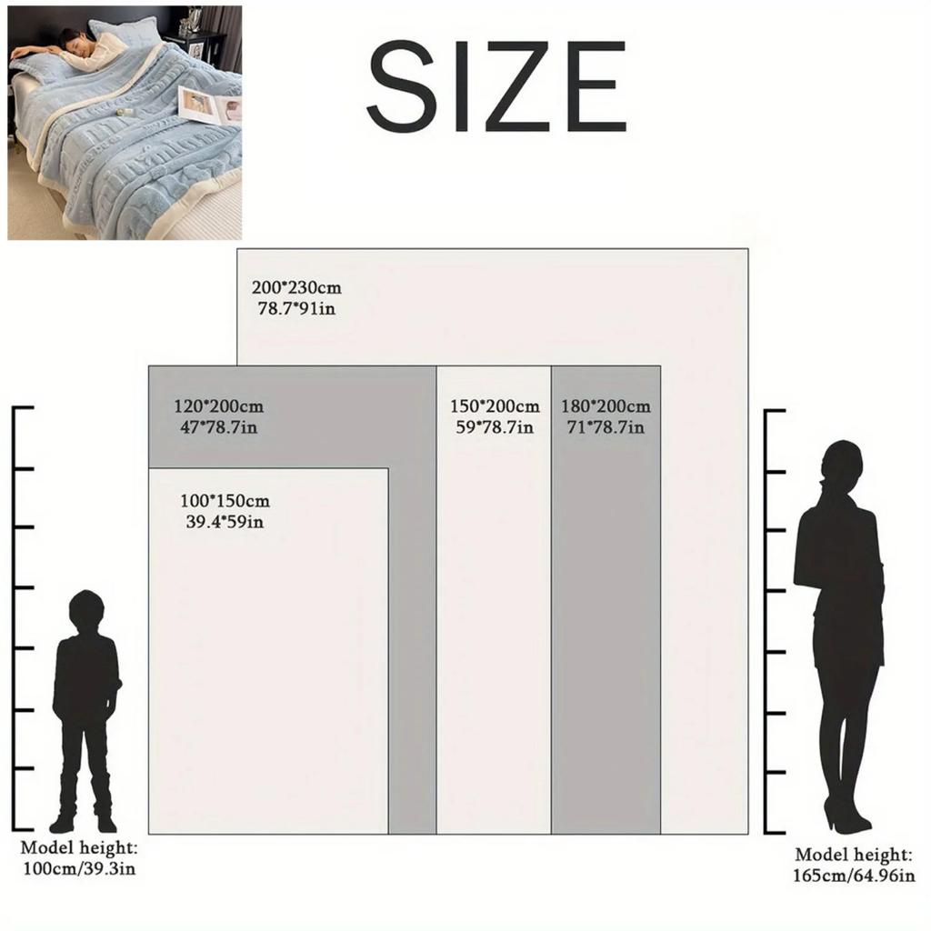 1PC New Winter Blanket for Bed Soft Fluffy Sofa Blankets Warmth Cozy Four-season Versatility Blankets for Beds Sofa Nap Blanket