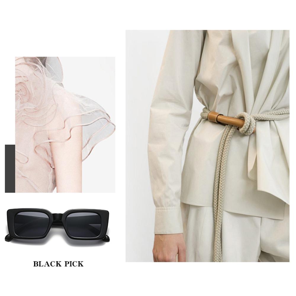 Vintage Gradient Small Frame Square Sunglasses Leopard Sun Glasses Shades Rectangle