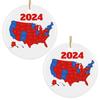 Карта выборов в США 2025 года, акриловое украшение, карта президентских выборов, президент снова победил, украшение для выборов, украшение на рождественскую елку