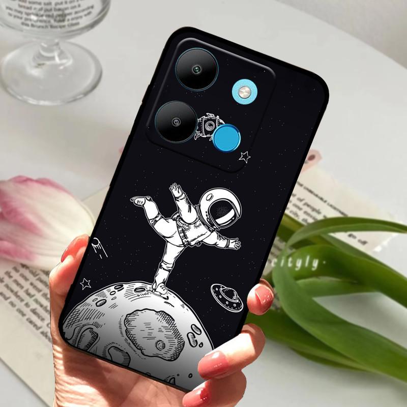 Для Infinix Smart 7 Чехол Роскошный Силиконовый ТПУ Мягкий Телефон Черный Чехол Чехлы Для Infinix Smart7 X6515 Funda Защитный Coque Capa