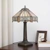 Retro Desk Lamp, Modern Stained Glass Handcrafted Lampshade for Office, Living Room, Dining Room, Tea Room, Decor Table Lamp