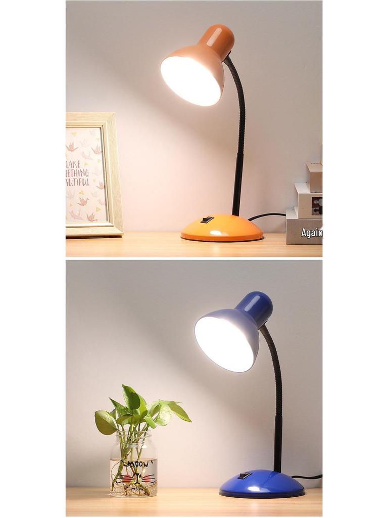 Eye-Safe LED Minimalist Metal Desk Lamp for Office, Dorm, and Study