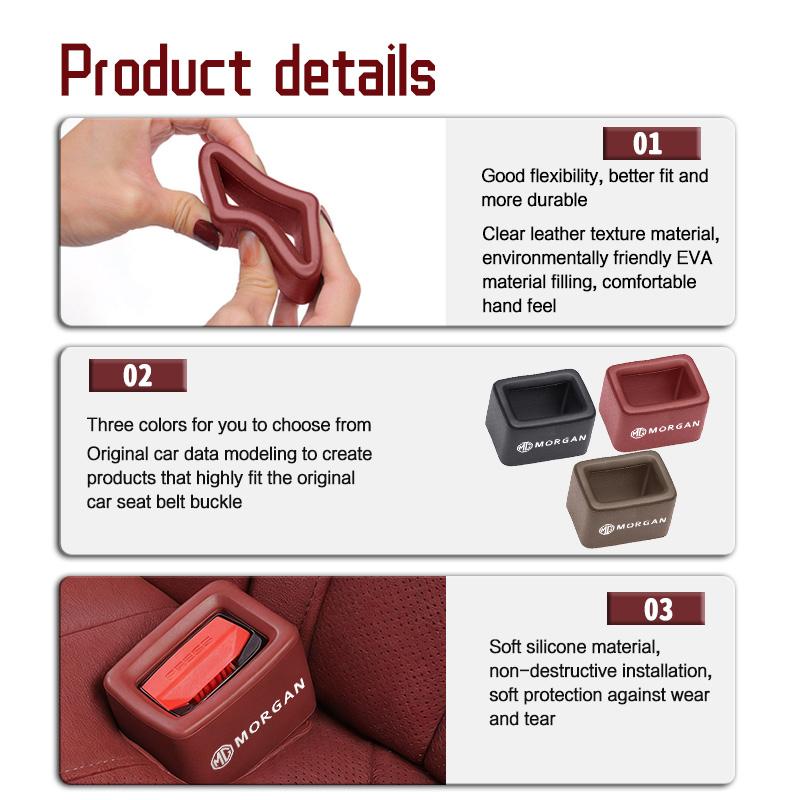 Car Seat Belt Anti Scratch Base Protector Cover Accessories For MG ZS GS 3 6 5 7 Morgan HS ZS ZX Gundamyt8yt