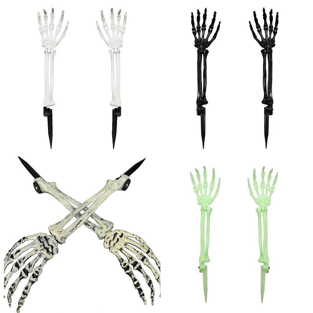 Realistic Skeleton Hand Ground Stake Halloween Decoration Durable Plastic Prop For Outdoor Haunted Yard Party Decor