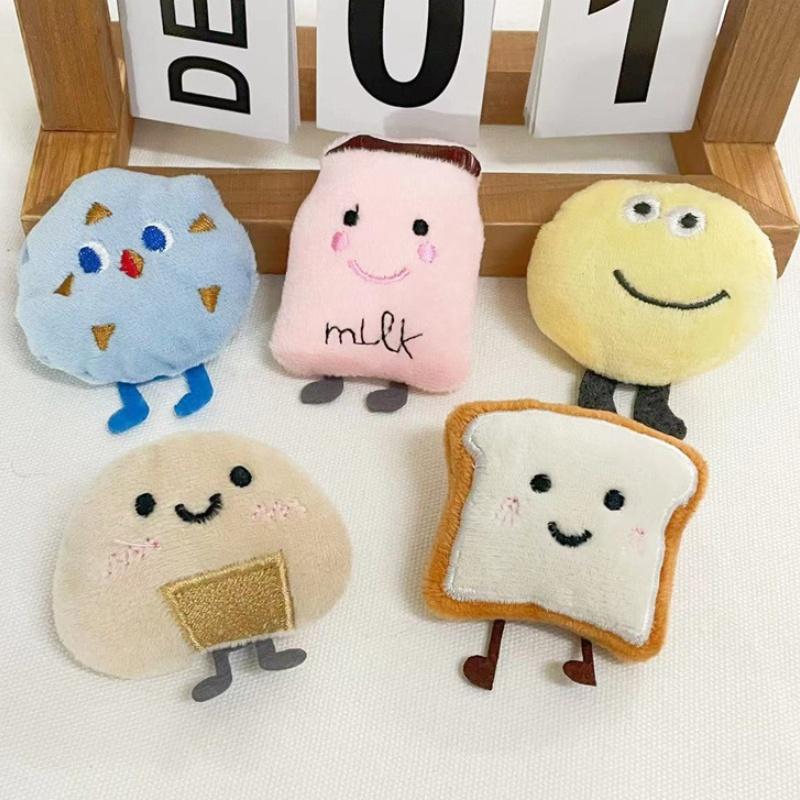 Plush Cartoon Bread Dolls Fabric Accessories Bags Backpacks Hanging Decorations Handmade DIY Materials Accessories Backpacks Plush Pendants Brooches