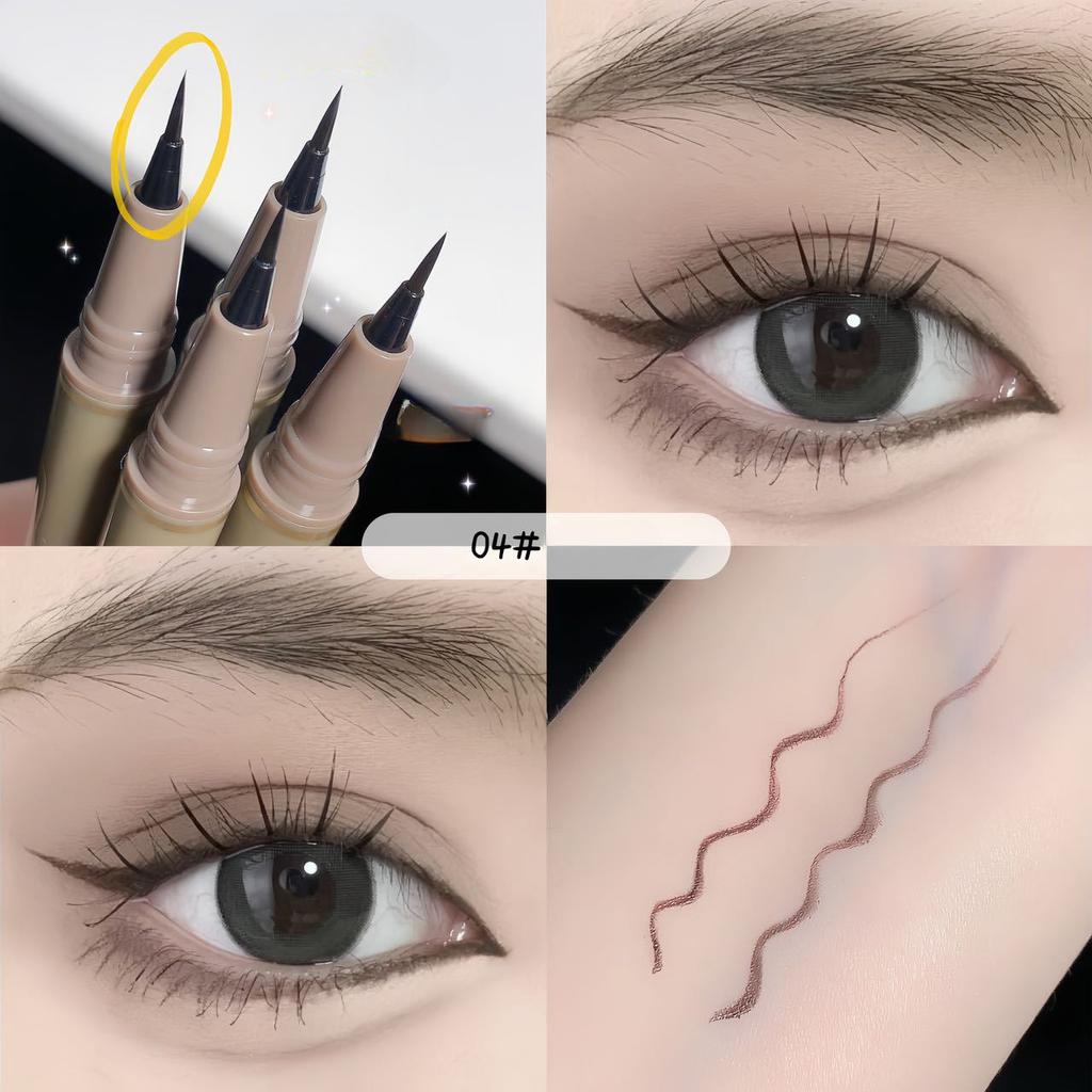 Slim Liquid Silkworm Waterproof Quick-drying Brown Non-smudged Liquid Eyeliner Pen Eye Makeup Eyeliner