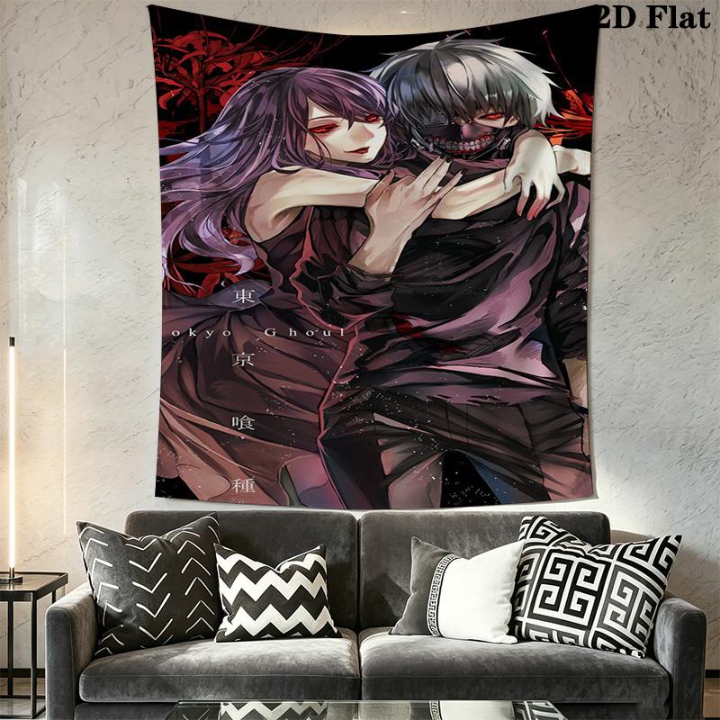 Tokyo Ghoul Kaneki'S Struggle Tapestry Fashion Print Background Cloth Soft Wall Decoration Work Of Art