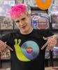 Vinyl Record Snail Mens T-Shirt Funny Turntable Deck LP Music Cotton Tee