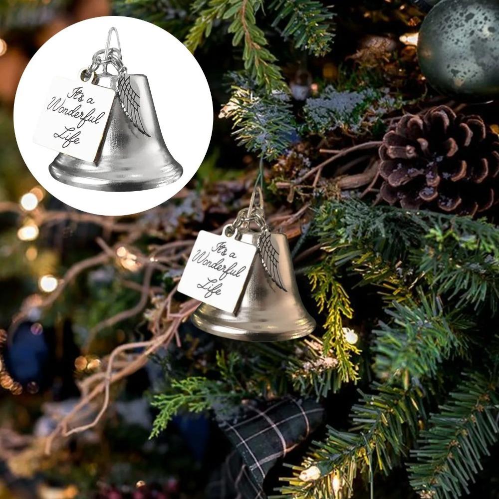 Hanging Christmas Chime Bell Metal Vintage Bell Angel Wing Wind Chime Bell Garden Decor