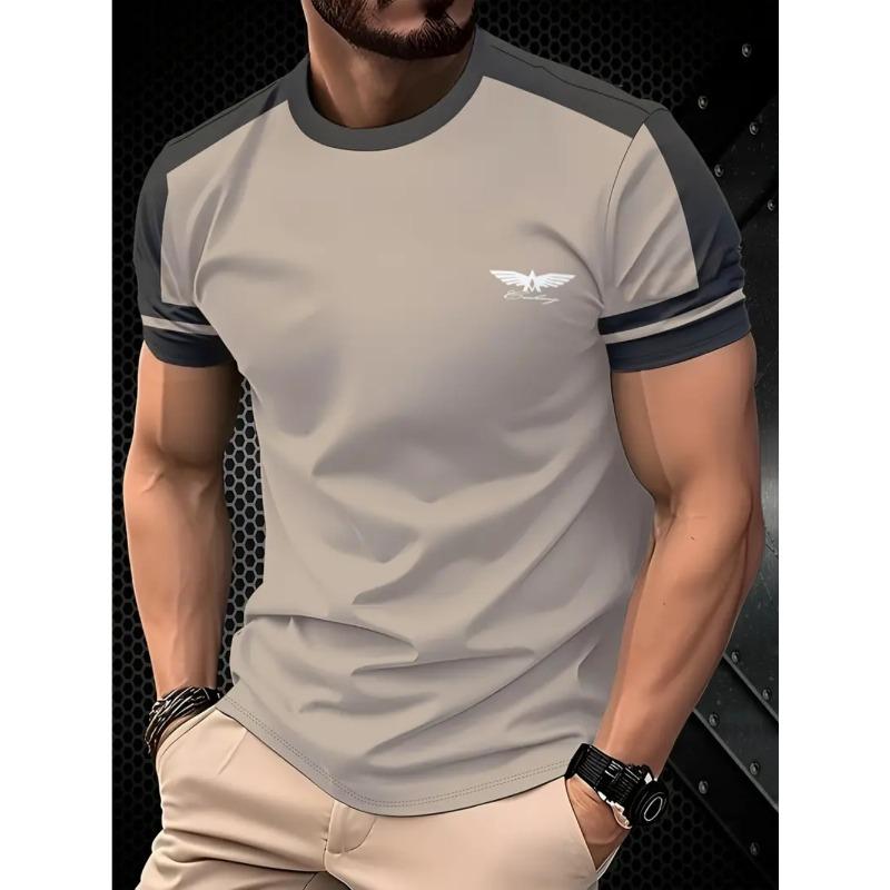 Мужская летняя деловая повседневная модная удобная футболка с 3D-принтом - Мягкая полиэстеровая ткань средней эластичности Летняя мужская одежда свободного кроя