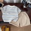 2Pcs/Set Summer Baby Boys Girls Clothing Casual Newborn Set Cute Stripe Short sleeved Shirt+Shorts Pants Baby Set
