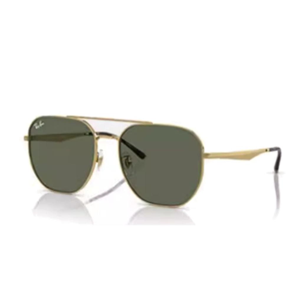 Ray-Ban Logo Design Metal Irregular Shape Sunglasses Men sunglasses Gold 0RB3724D-001/71