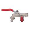Double Valve Faucet 1 In 2 Out Washing Machine Hose Ball Valve Zinc Alloy Garden Accessories