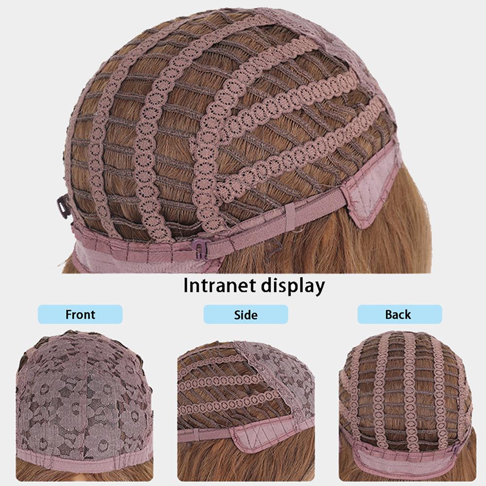 Длинные волнистые синтетические парики. Пушистые женские парики из натуральных термостойких волокон средней части.