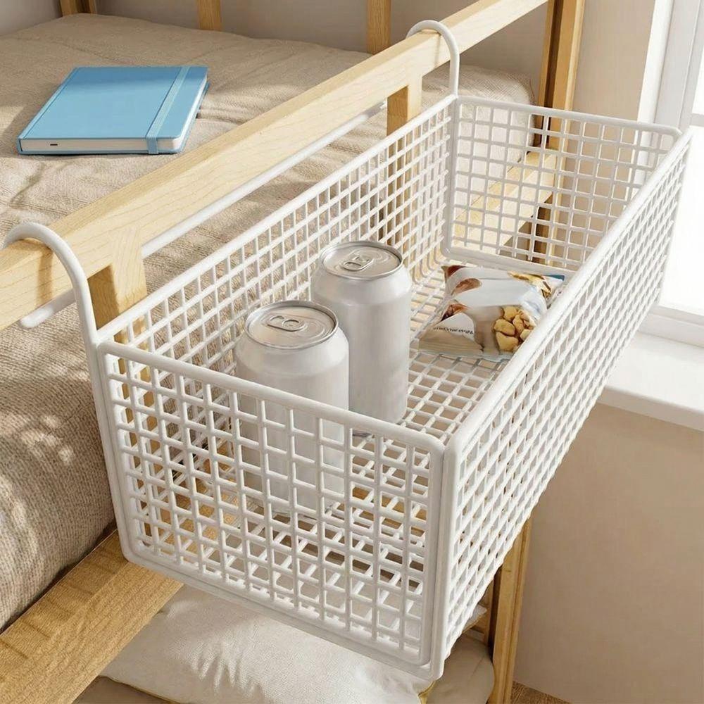Hollow Hanging Storage Rack No Drill Door Bedroom Organizer Bedside Hanging Basket Bathroom