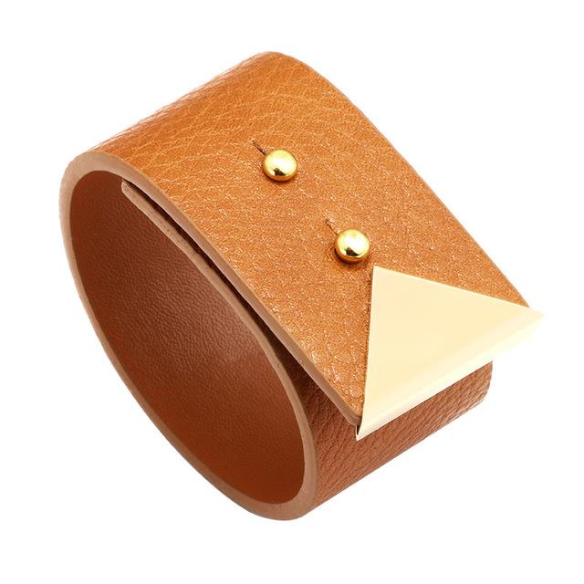 Новый женский браслет с подвесками, большой кожаный браслет для женщин, простой широкий браслет, разноцветный модный браслет, ювелирное изделие, подарок