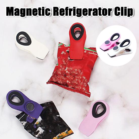 5Pcs Sealing Clip Refrigerator Magnet Damp-proof Snack Bread Bag Food Preservation Sealing
