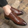 Модные Высококачественные На Низком Каблуке На Шнуровке Коричневые Челси Мужские Ботинки Деловые Кожаные Мужские Дизайнерские 2025 Модные Повседневные Заостренные Ковбойские Ботинки