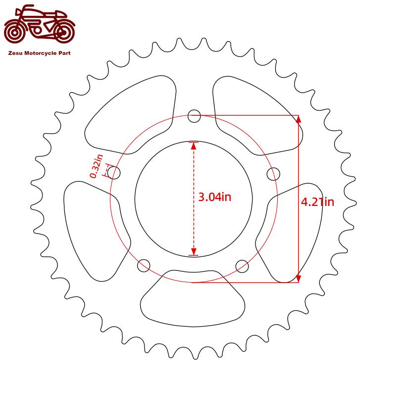 For Motorcycle 520 Chain 14T 40T Front and Rear Sprocket Steel Gear Pinion for CF Moto CF250 NK250 CF250-A 2018 2019 2020 2021