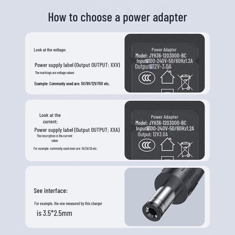 llano 5V 2A Universal Power Adapter with Round Connector
