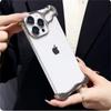Роскошный металлический чехол для телефона необычной формы из титанового сплава для iPhone 12 13 14 15 Pro Max 15Plus Alien, алюминиевый защитный чехол для объектива с кольцом