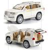 Масштаб 1/24 Toyota Land Cruiser, литая под давлением модель автомобиля, игрушечный автомобиль с откатным механизмом, звуком и светом для детей, коллекция подарков для мальчиков и девочек