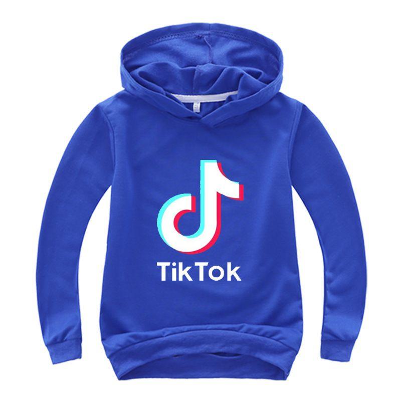 Детский свитшот с буквами Tik Tok, худи с длинным рукавом, модные пуловеры