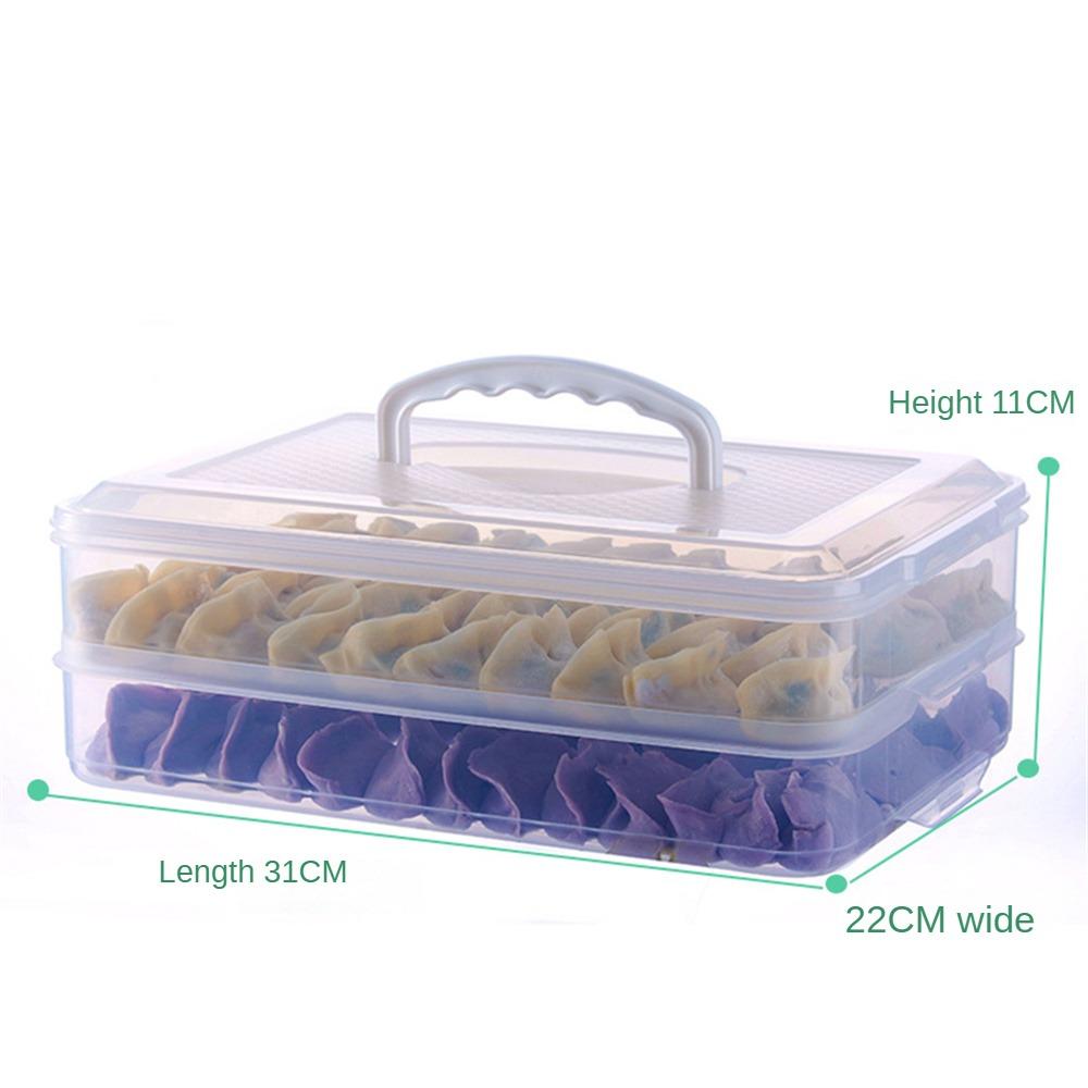 Холодильник Морозильная Коробка 1-3 Слоя Пельмени Пищевой Класс Быстрозамораживаемая Коробка Для Пельменей С Крышкой Коробка Для Сохранения Свежесть