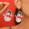Trendy Snowflake & Santa Wooden Christmas Earrings