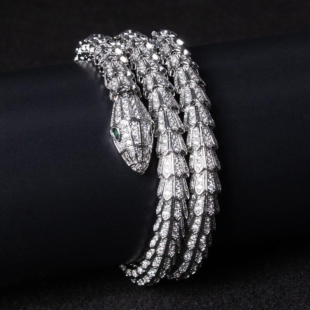 Electroplated Real Gold Spirit Snake Bracelet - Exaggerated Europe & America Style