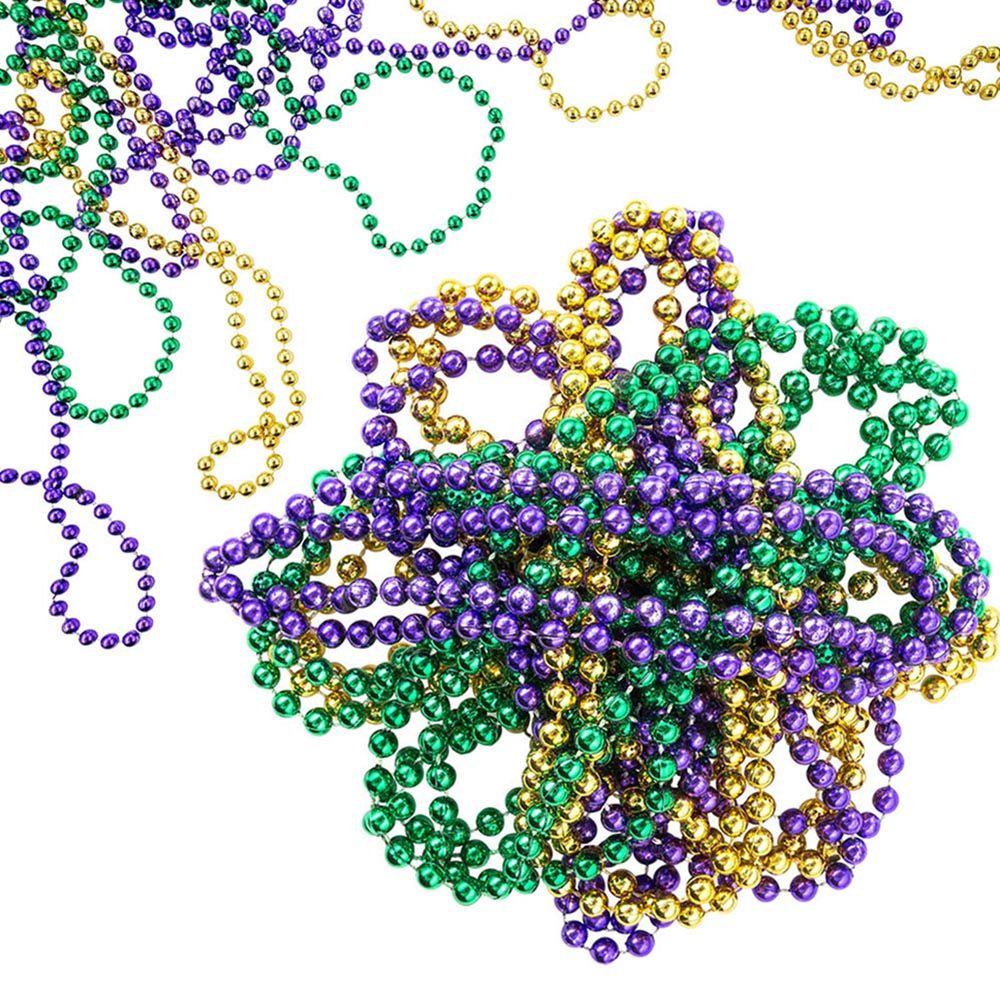 Masquerade Beaded Necklace St. Patrick's Day Independence Day Mardi Gras Beads Mardi Gras Party