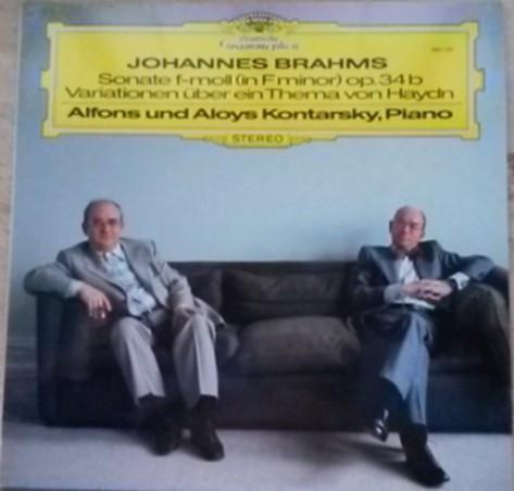 LP Record JOHANNES BRAHMS ALFONS ALOYS KON Sonate Fmoll In F Minor Op. 34b 2531100 Deutsche Grammo 1979 Germany Classical Used