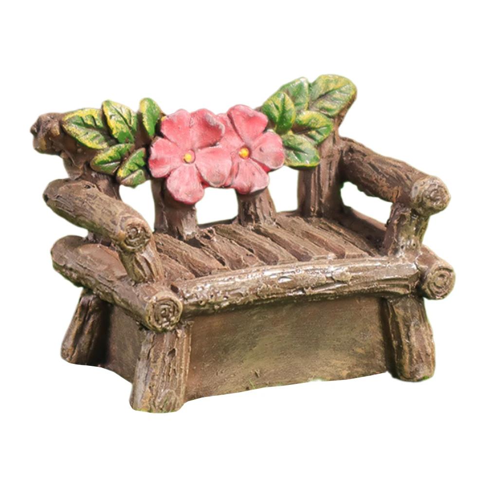 Fairy Garden Kit Resin Miniature Fairy House Chair Kit Micro Landscape Ornaments for Fairy Garden Miniature Moss Landscape DIY