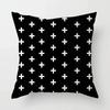 Black And White Cross Pattern Throw Pillow Cover, Minimalist Decor Cushion Case