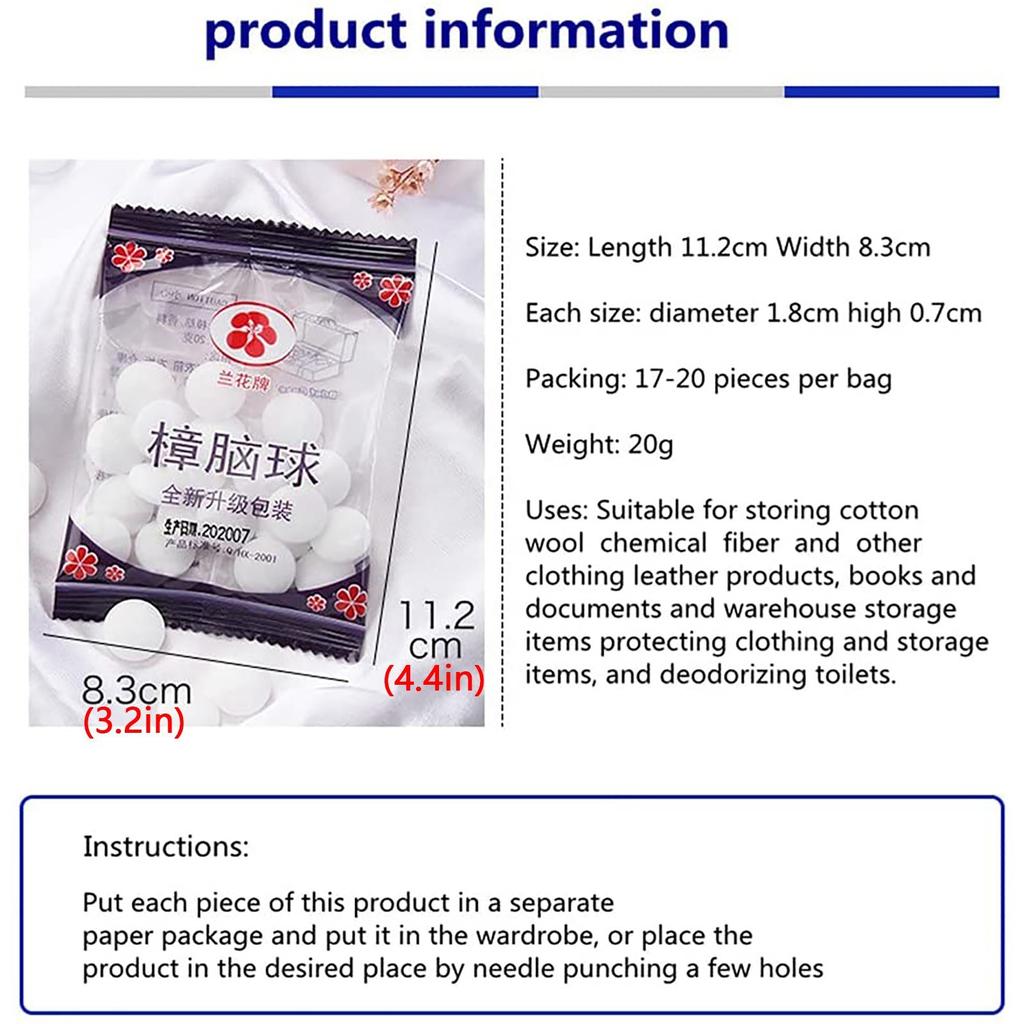 Старомодный шарик от моли, шарик от насекомых, дезодорирующий туалетный шкаф, 300 шт., бытовые шарики