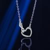 Sparkle Diamond Love Necklace Women Light Luxury Niche Design Fashion Hollowed Out Elegant Personality Collarbone Chain