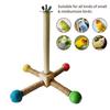 Spinning Birds Stand Perch Toy 360 Degree Rotation Wooden Exercise Wheel Parrot Perch Cage Accessories for Parakeets Budgies Lovebirds Finch Conure