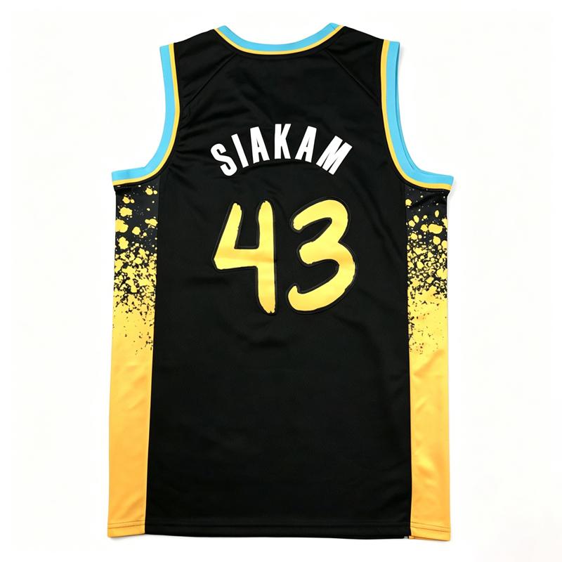 Мужская баскетбольная майка 2026 года с вышивкой Tyrese Haliburton Pascal Siakam Ретро Размер S-2XL