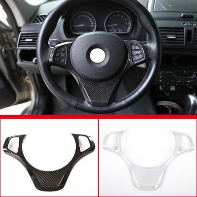 Для BMW X3 E83 2006-2009 ABS углеродное волокно Цвет стайлинга автомобилей рулевое колесо накладка наклейка украшение интерьера