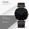 Fashion Men Classic Business Black Watches Casual Quartz Wristwatches Luxury Round Blue Analog Watch Male Clock Gift Relojes Hombre