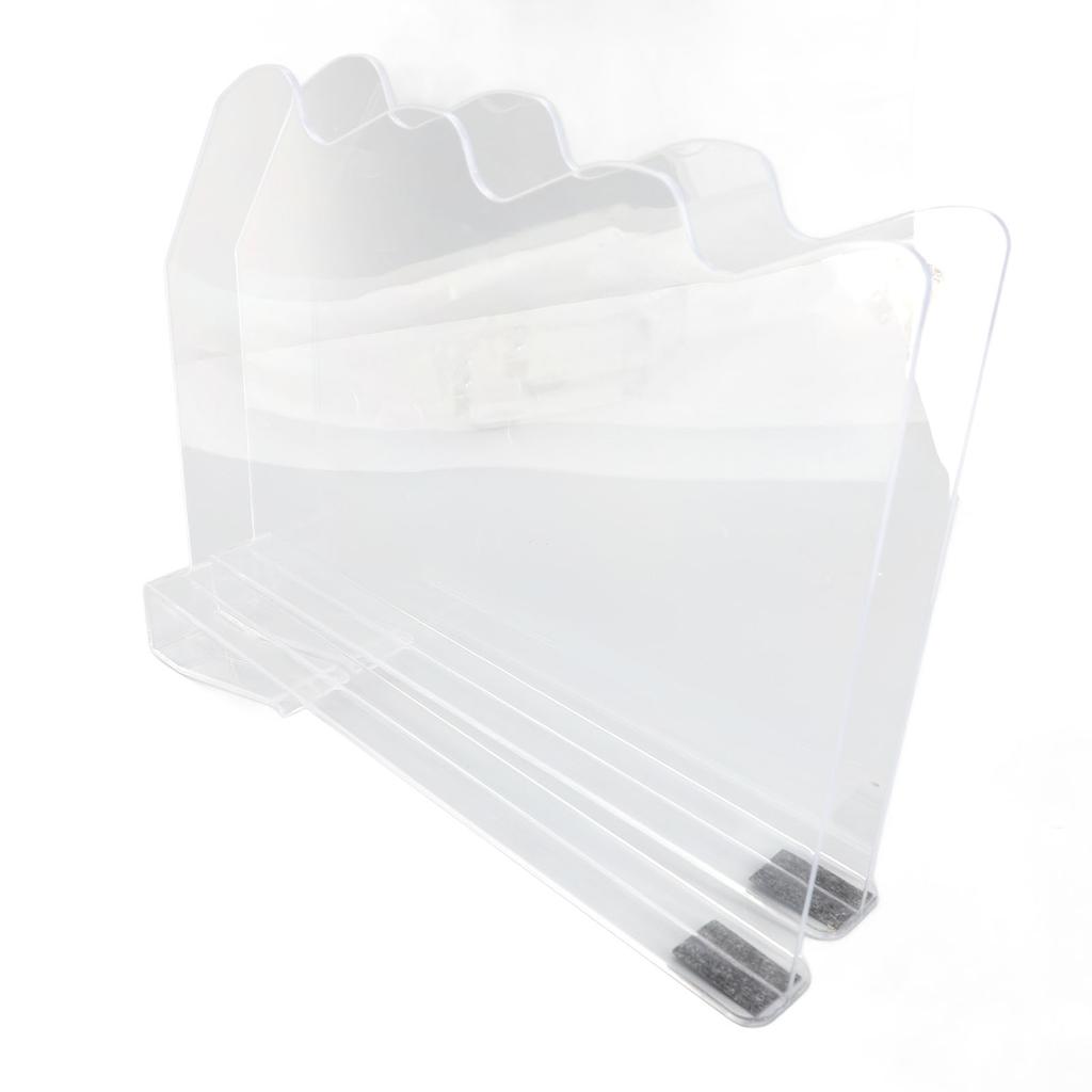 2Pcs Shelf Dividers for Closet Organization Plastic Clear Shelf Cabinet Separator Organizer for Wooden Shelves Bedroom