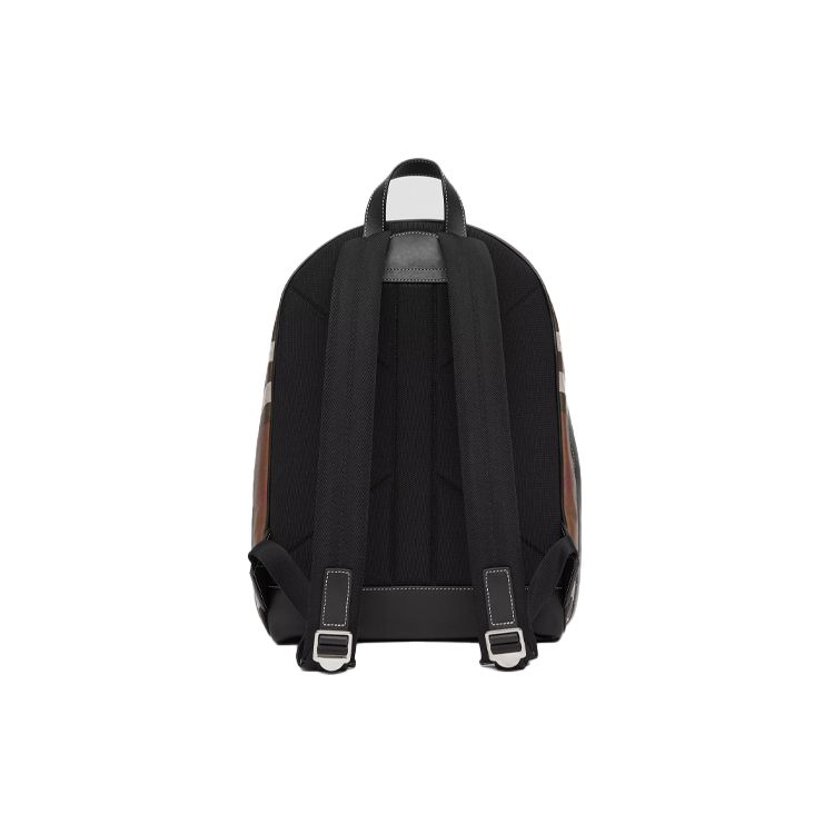 Burberry Vintage Check Brown Leather Backpack For Men Women Daily Use