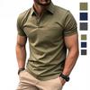 Men's plain-coloured polo shirt with chest pocket – a versatile sports top