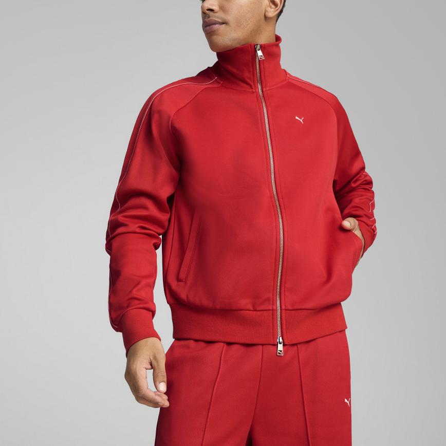 PUMA Jackets Men's Red Lapel Moderate Other 629936-11