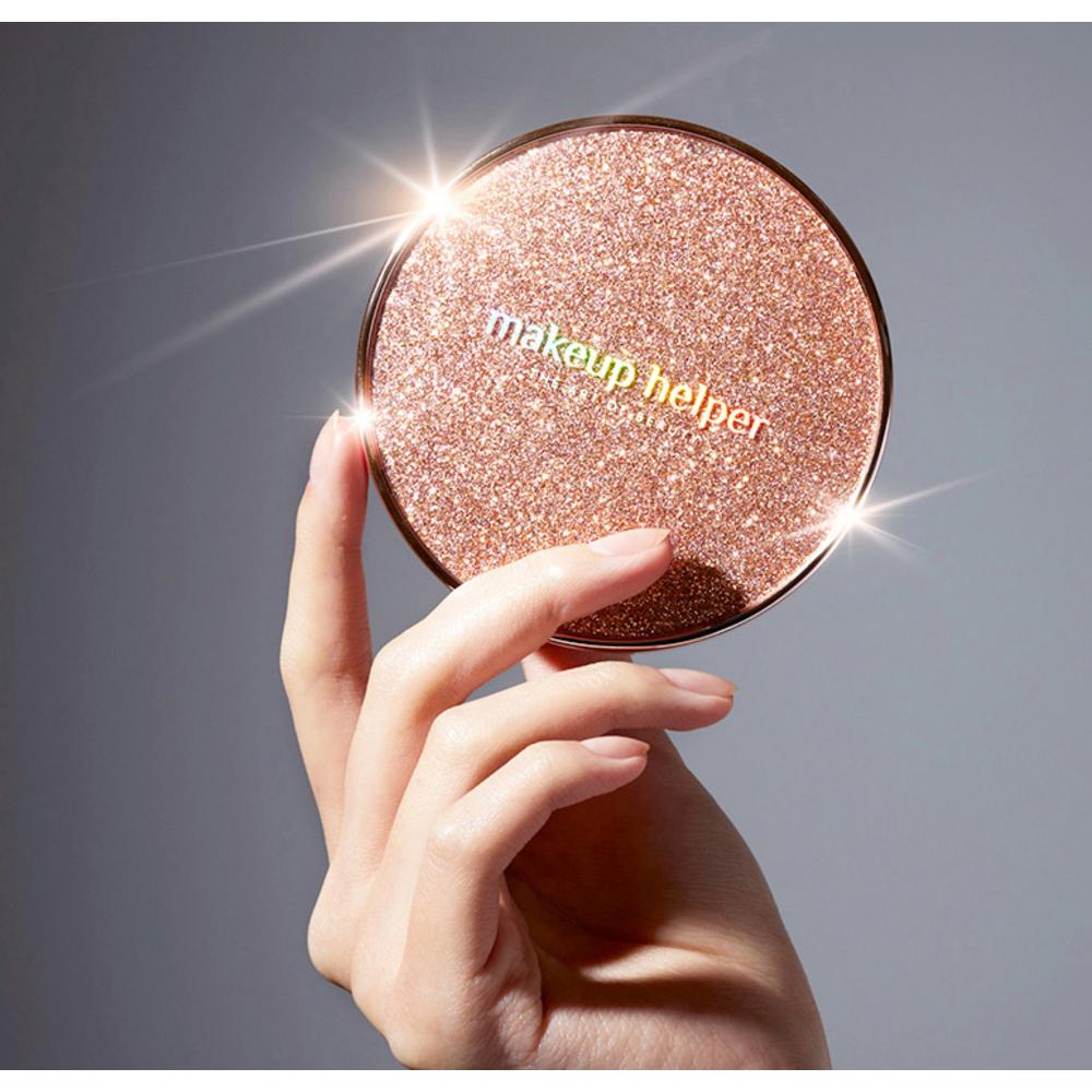 Makeup Helper Art Pact Original Professional Finish Rose Glitter Pact Powder 25 г, нет. 21 Натуральный бежевый, 1 шт.