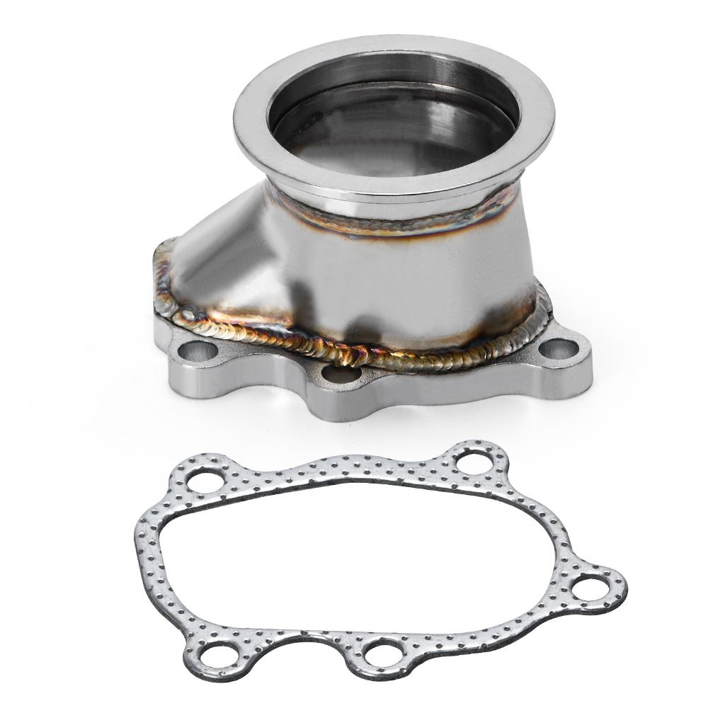 VR RACING- Stainless Steel Adapter for T25 T28 GT25 GT28 2.5" 63mm V-band Clamp Flange Turbo Down Pipe Adapter VR4833