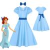 Восхитительное синее длинное платье, сказочный костюм Питера Пэна и Венди Дарлинг для взрослых